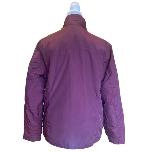 LL Bean Puffer Insulated Fleece Lined Burgundy Winter Coat Womens Size Medium - Picture 2 of 16